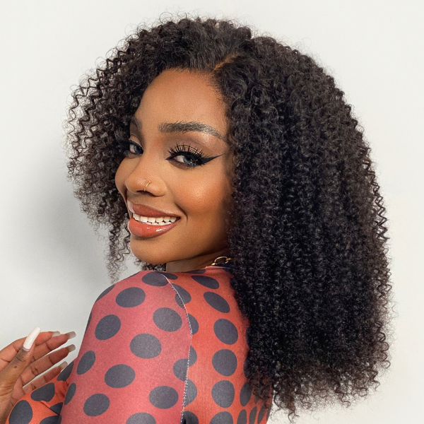 Peruca Lace Humana cacheada afro 45cm 4x4 HD - Ariane