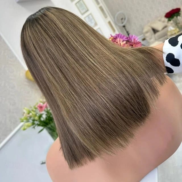 Lace Front Humana lisa loira  40cm 13x4 HD - Anna