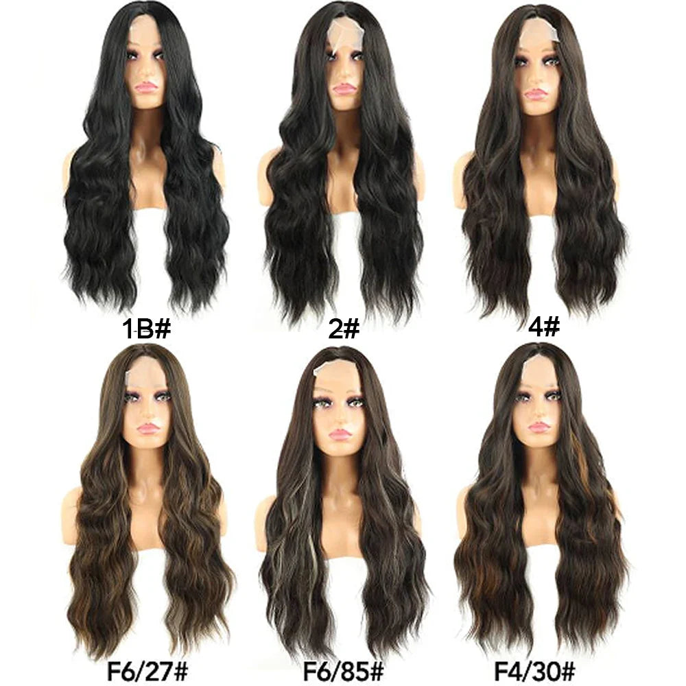 Peruca Lace Ondulada - Fibra Orgânica Premium - 70cm
