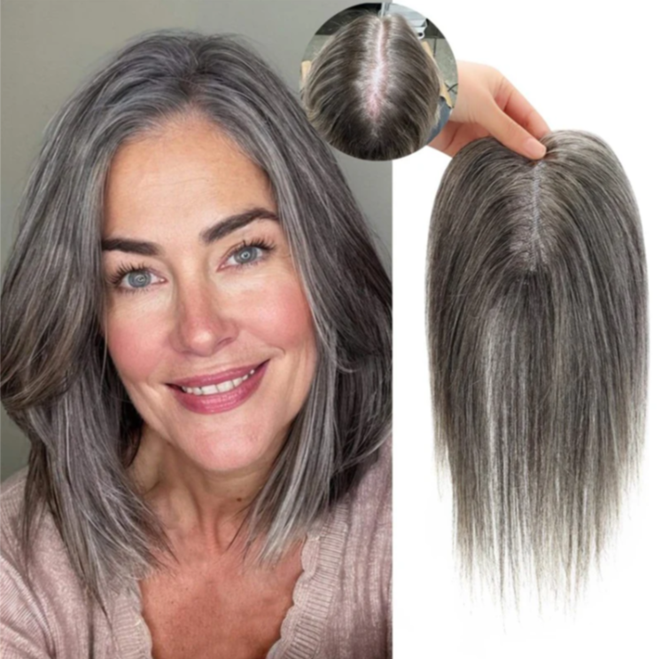 Aplique Topo De Cabeça (Cabelo Humano) - Para Alopecia, Falhas, Cabelos Ralos e com Queda