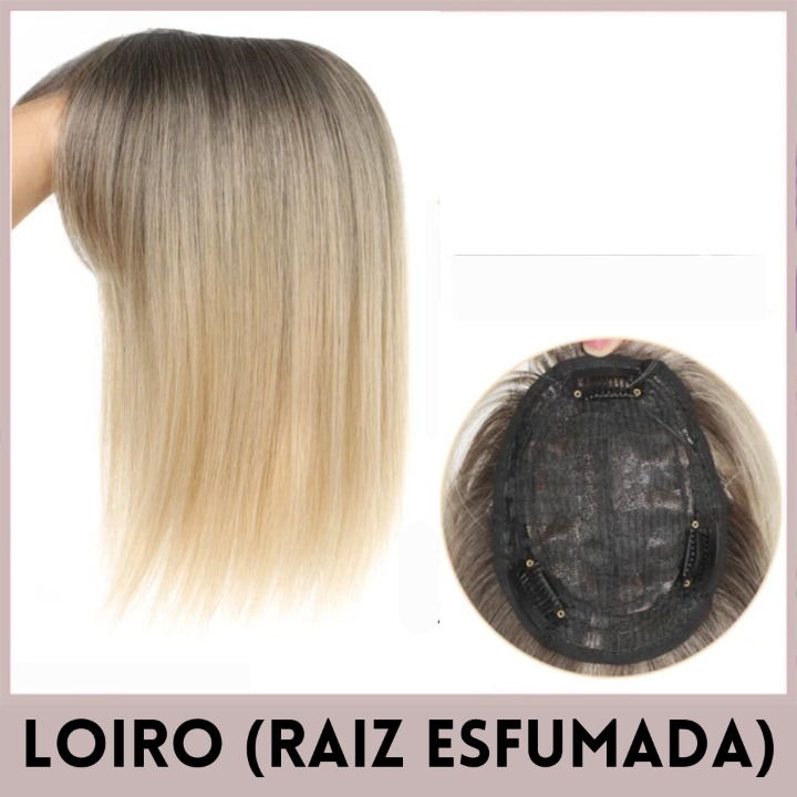 Aplique Topo de Cabeça - Fibra Orgânica (Para Alopecia, Falhas, Cabelos Ralos e com Queda)