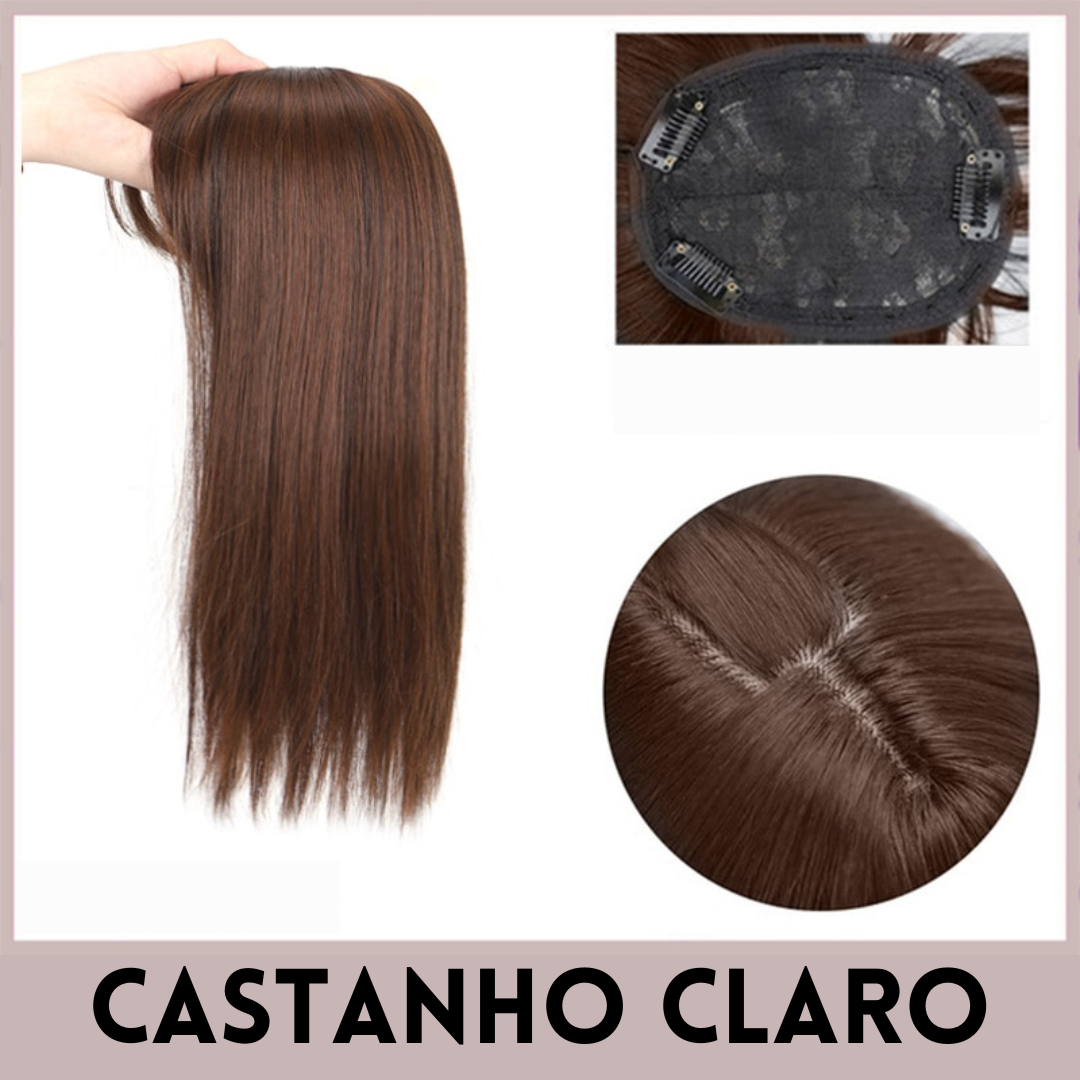 Aplique Topo de Cabeça - Fibra Orgânica (Para Alopecia, Falhas, Cabelos Ralos e com Queda)