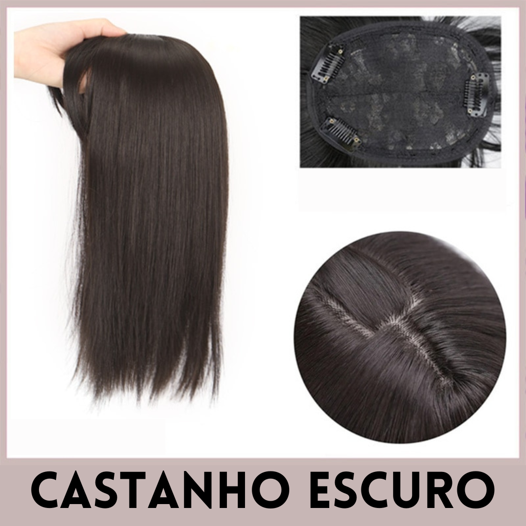 Aplique Topo de Cabeça - Fibra Orgânica (Para Alopecia, Falhas, Cabelos Ralos e com Queda)