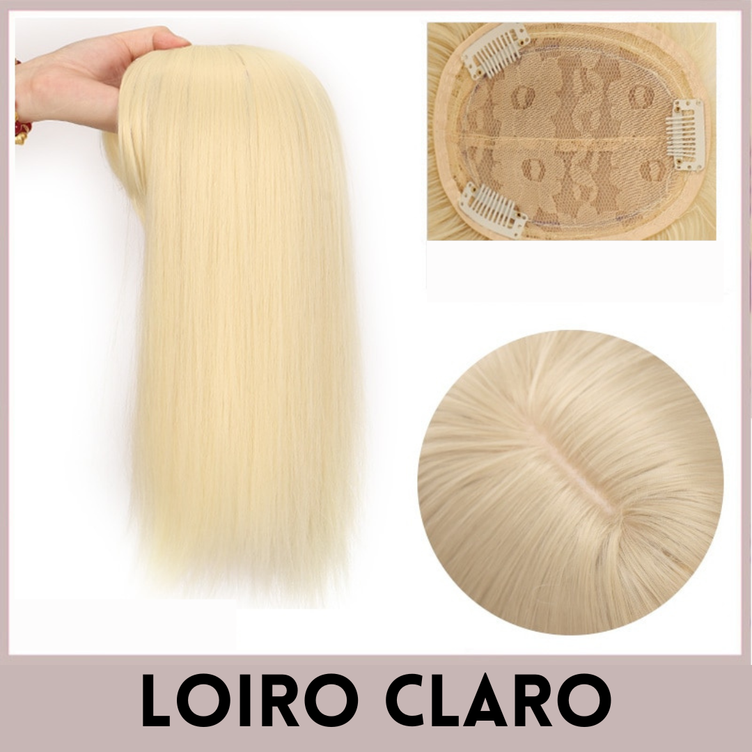 Aplique Topo de Cabeça - Fibra Orgânica (Para Alopecia, Falhas, Cabelos Ralos e com Queda)