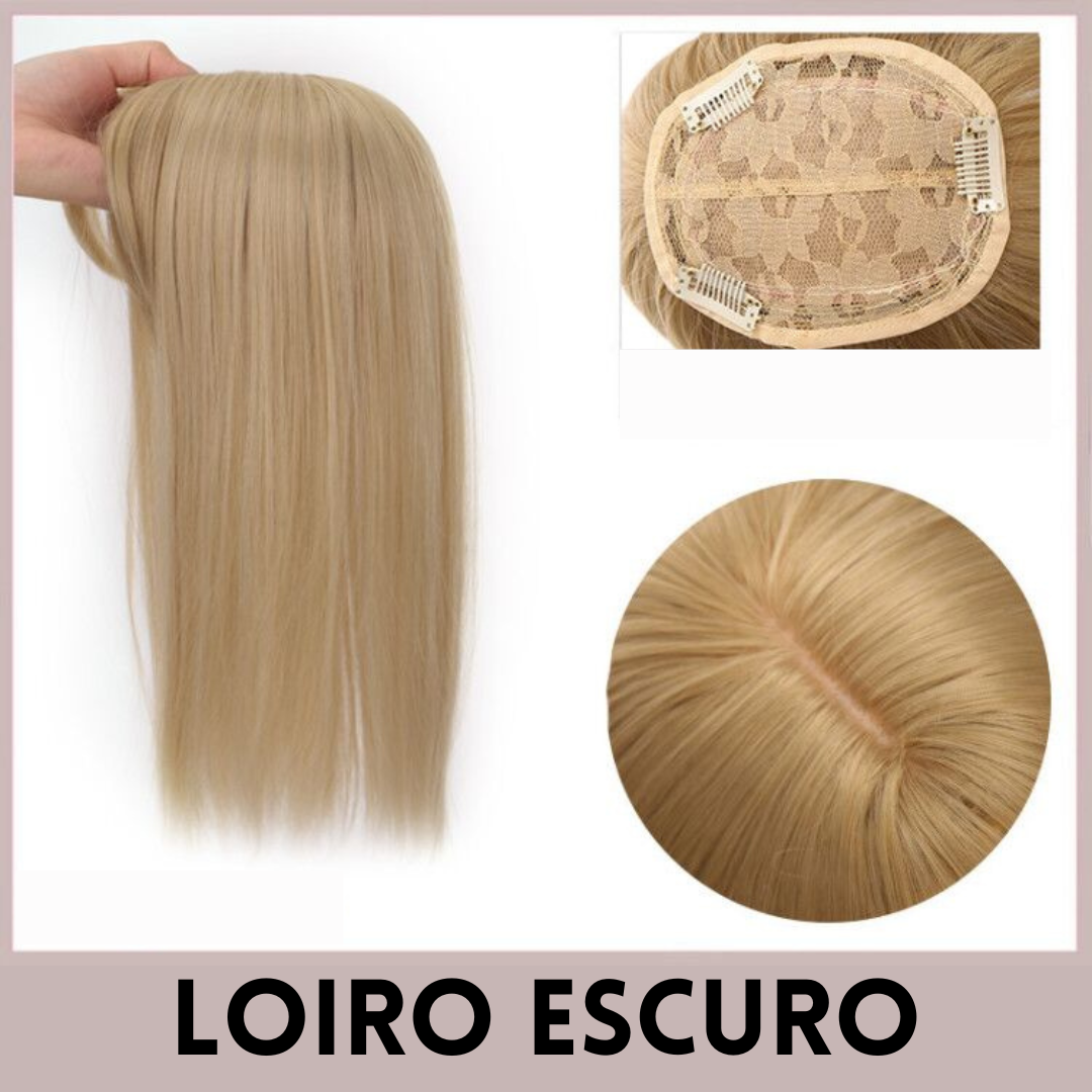 Aplique Topo de Cabeça - Fibra Orgânica (Para Alopecia, Falhas, Cabelos Ralos e com Queda)