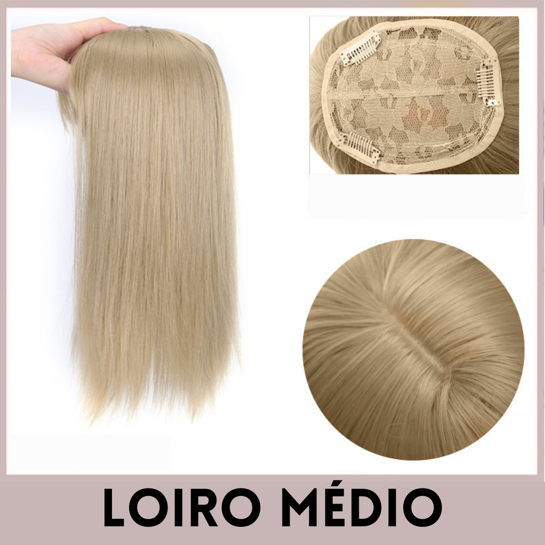 Aplique Topo de Cabeça - Fibra Orgânica (Para Alopecia, Falhas, Cabelos Ralos e com Queda)