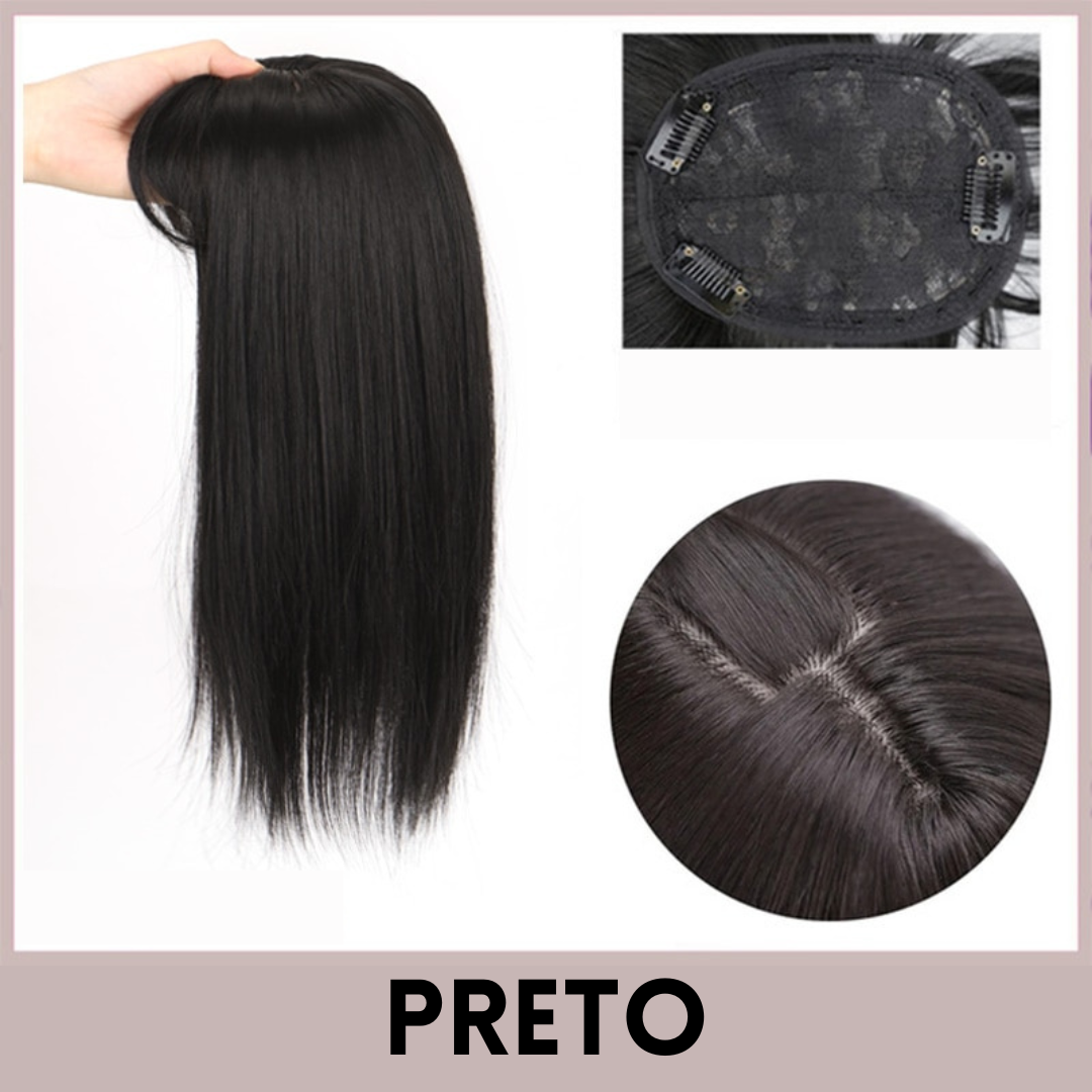 Aplique Topo de Cabeça - Fibra Orgânica (Para Alopecia, Falhas, Cabelos Ralos e com Queda)