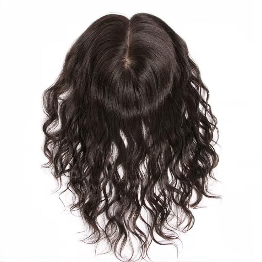 Aplique Topo de Cabeça Cacheado - Fibra Orgânica (Para Alopecia, Falhas, Cabelos Ralos e com Queda)