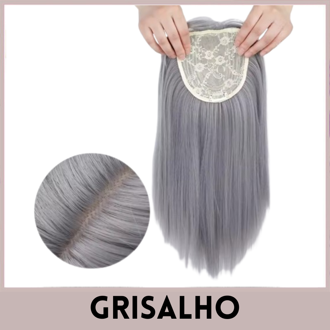 Aplique Topo de Cabeça - Fibra Orgânica (Para Alopecia, Falhas, Cabelos Ralos e com Queda)