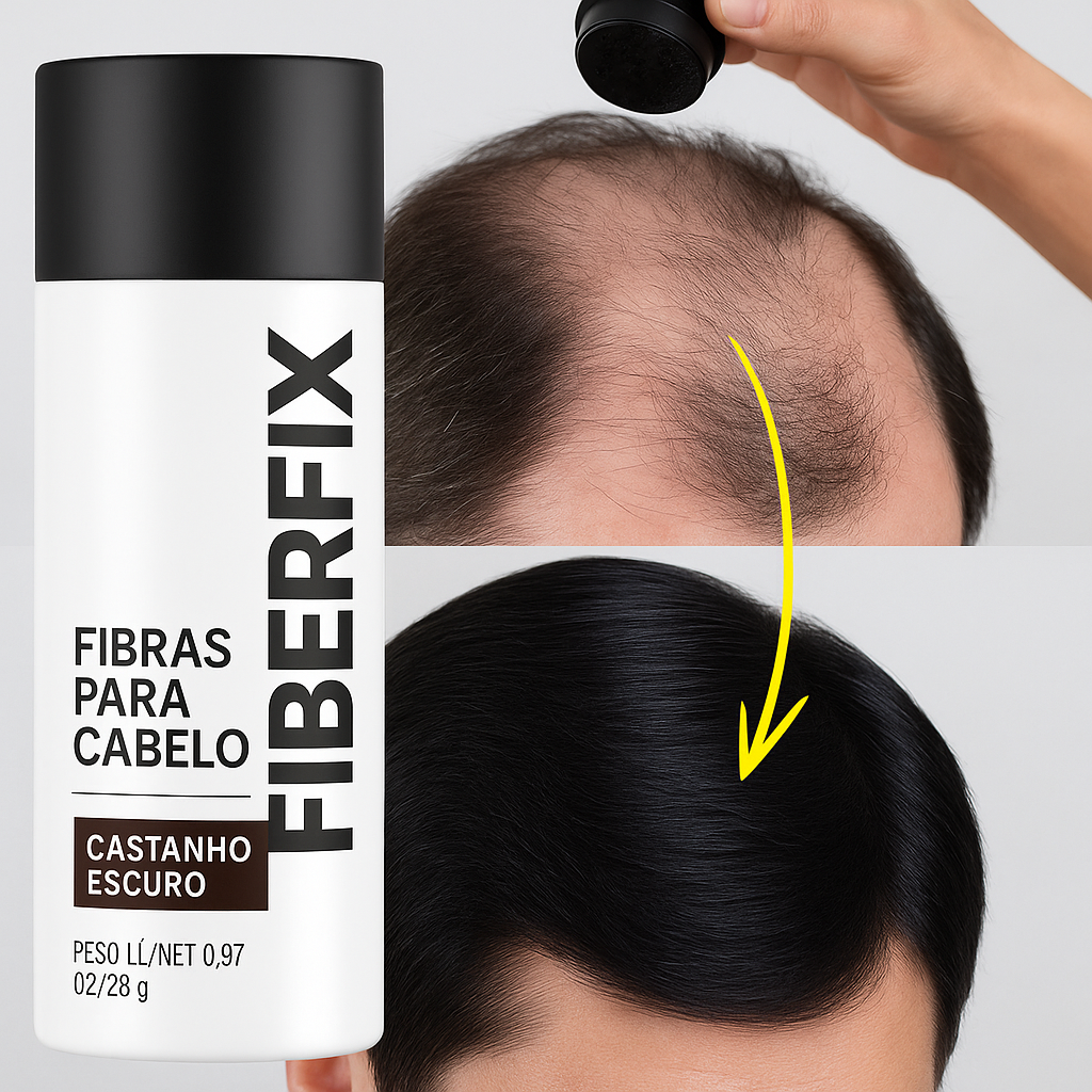 FiberFix - Pó Capilar Instantâneo para Disfarçar Entradas