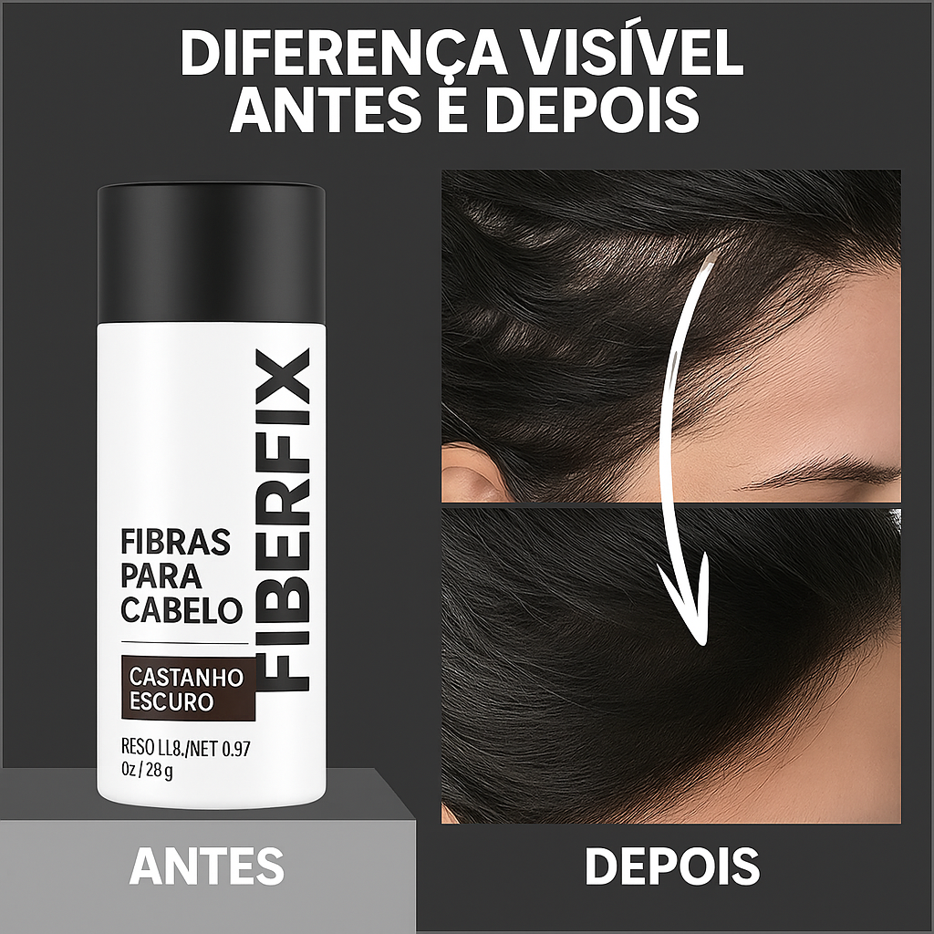 FiberFix - Pó Capilar Instantâneo para Disfarçar Entradas