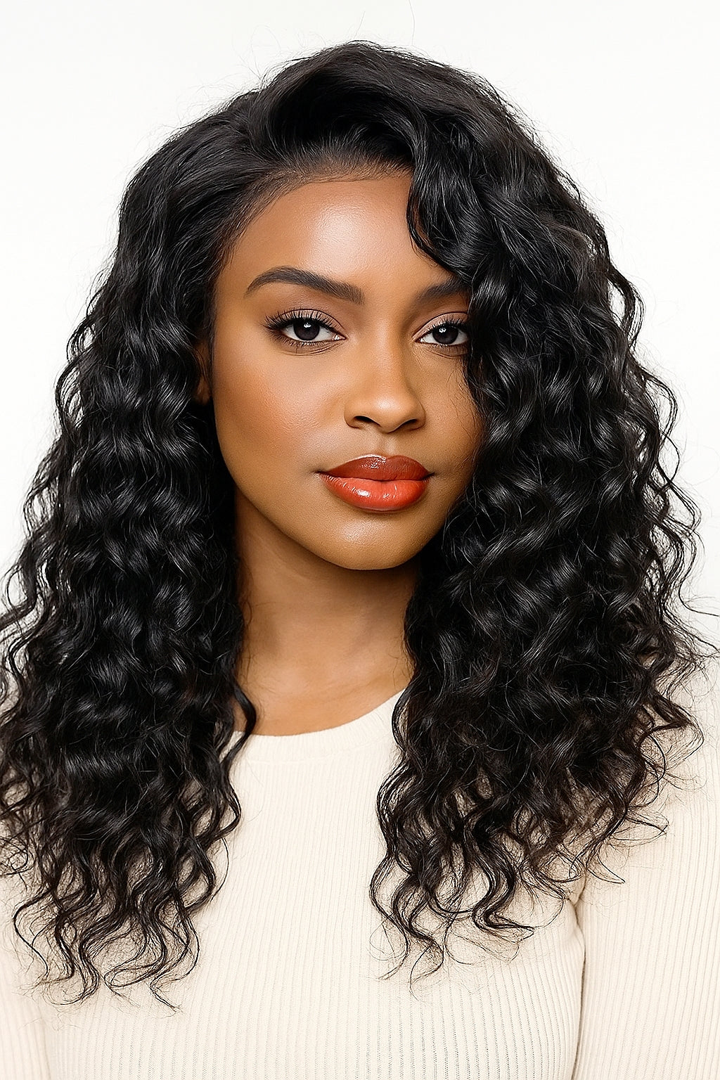 Lace Front Humana cacheada 50cm 13x4 HD -Rafaela