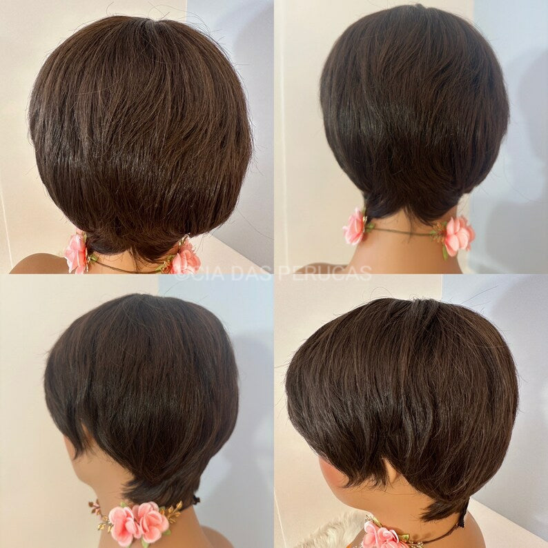 Peruca cabelo Humano Curta - Rita