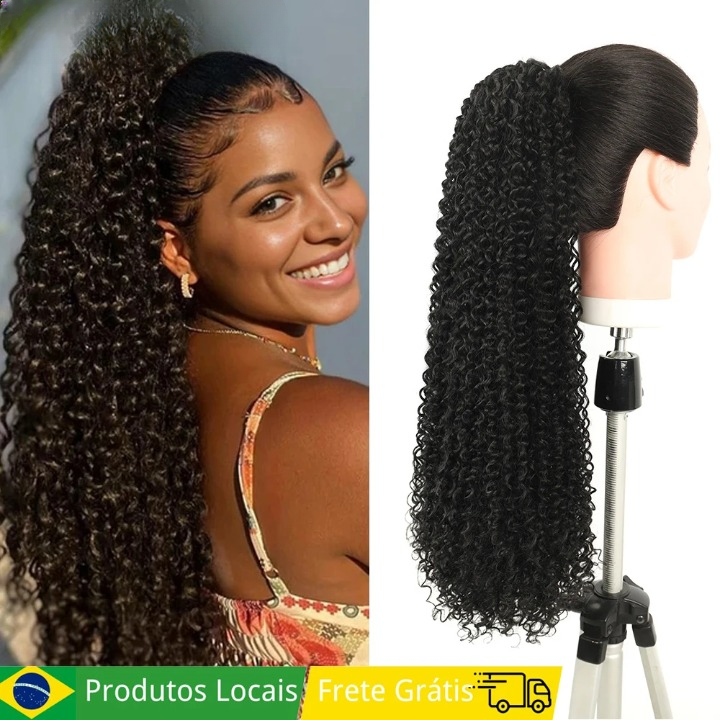 Rabo de Cavalo - Cabelo Afro Cacheado - 60cm - 120g