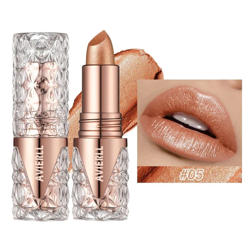 Batom One Gold Hidratante de Longa Duração com Glitter À Prova D'Água