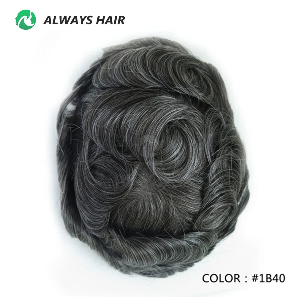Prótese Capilar Masculina Respirável - Cabelo Humano