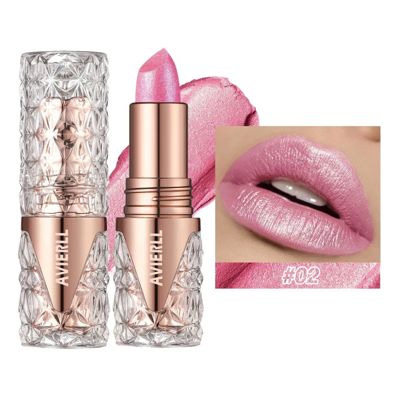 Batom One Gold Hidratante de Longa Duração com Glitter À Prova D'Água