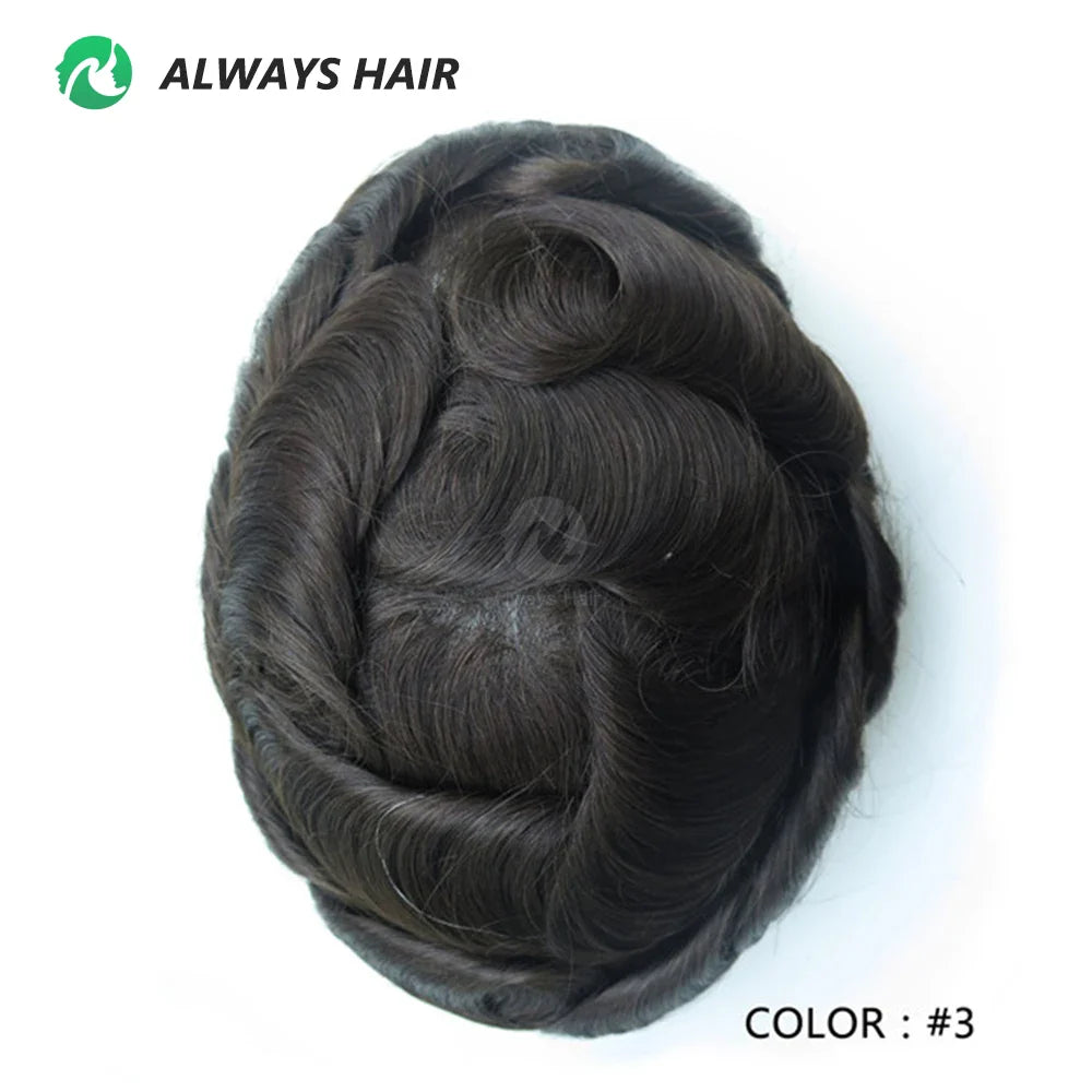 Prótese Capilar Masculina Respirável - Cabelo Humano
