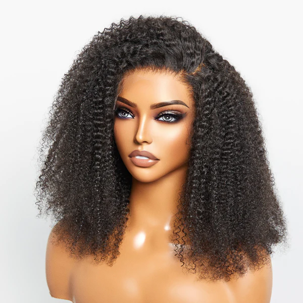 Peruca Lace Humana cacheada afro 45cm 4x4 HD - Ariane