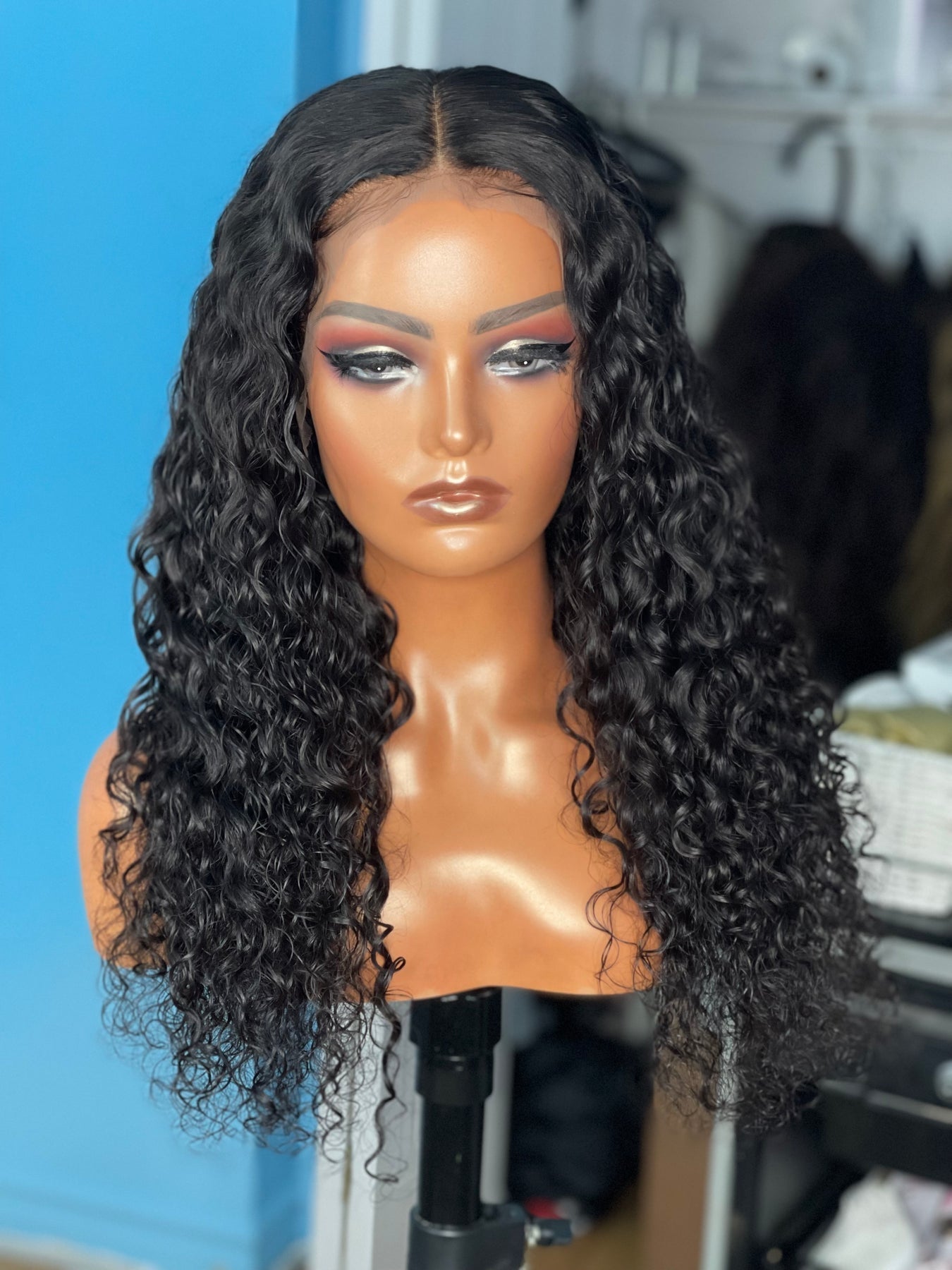 Peruca Lace Humana cacheada 50cm 13x4 HD - Melissa